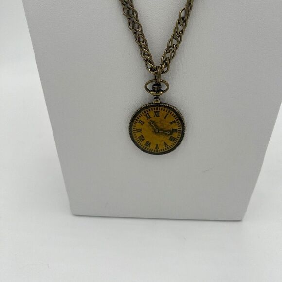 Disney Alice in Wonderland Steampunk Watch Necklace- Antique Gold/Bronze - Picture 2 of 4
